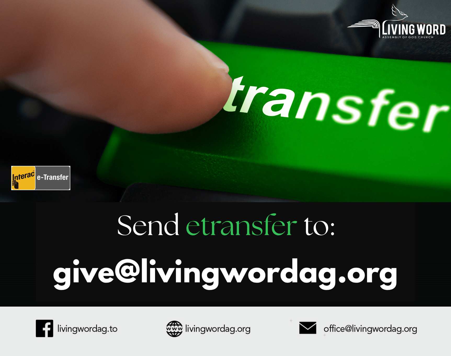 etransfer to give